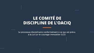 Le comité de discipline de lOACIQ [upl. by Mollie]