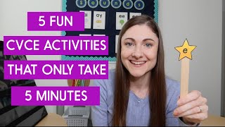 5 Fun CVCe Activities That Only Take 5 Minutes to Prep [upl. by Adner164]