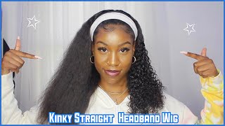 STRAIGHTENING HEADBAND WIG Curly to Straight How to Revert Back [upl. by Ariom19]