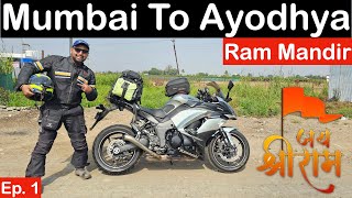 MUMBAI TO AYODHYA RIDE BEGINS  Ram Mandir  Ep 1  600kms to Indore  Jai Shree Ram [upl. by Helban220]