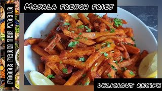 Homemade masala fries recipe  Resturant style chips masala  Masala french fries recipe [upl. by Ydnamron]