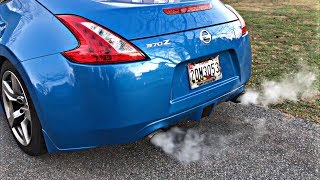 NISSAN 370Z STOCK EXHAUST VS RESONATOR amp MUFFLER DELETE [upl. by Reste41]