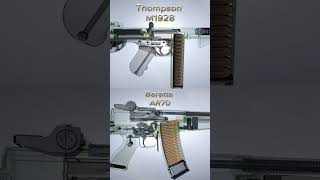 Thompson M1928 Submachine Gun Beretta AR70 Assault Rifle [upl. by Naiviv]