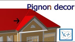 Archicad tutoriel  Décoration du mur pignon  🌍🌍🌍 [upl. by Eilis]