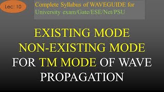 Existing and Non existing Mode in TM mode of Rectangular Waveguide  Waveguide R K Classes  Lec10 [upl. by Seluj287]