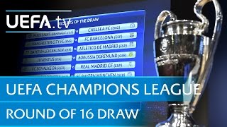 UEFA Champions League round of 16 draw [upl. by Athallia]