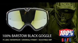 AUTOPIOWERZ 100 BARSTOW Black Goggle SUPERIOR VISION SYSTEM FOR RIDERS amp MOTORSPORTS BlackColour [upl. by Treva]