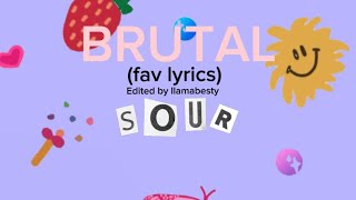 BRUTAL PART OF LYRICS [upl. by Goltz]