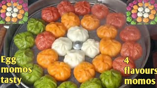 Egg momos recipe अंडा मोमोस जबरदस्त टेस्ट 4 flavours momos tasty healthy bazaar jasafoodfood [upl. by Nnylirej]