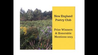 New England Poetry Club PrizeWinners Reading 2023 [upl. by Eilis139]