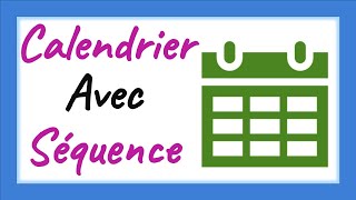 Utiliser la fonction séquence pour créer un Calendrier Mensuel dynamique 📆 [upl. by Nirehtak]