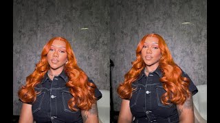 BEST GINGER WIG INSTALL 🍁 How to install frontal wig [upl. by Cornelius]