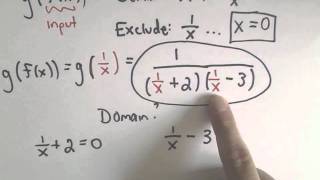 Domain of a Composition of Functions Example 1 [upl. by Aihn]