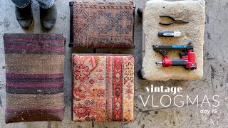 Antique Footstool Makeovers Pt 1  A VINTAGE VLOGMAS 21 Day 15 [upl. by Sutherland]