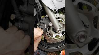 ST1300 Pan euro brake pad change [upl. by Adikam802]