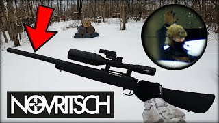 FIRST NOVRITSCH SSG10 SNIPER GAMEPLAY WINTER AIRSOFT [upl. by Batholomew373]