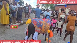 DONKEY RACE IN CLARENDON KELLITS JAMAICA 🇯🇲 [upl. by Mallina]