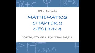 Continuity of a Function Part 1 [upl. by Araminta767]