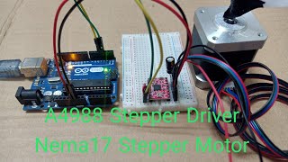 A4988 Driver with Nema17 Stepper Motor [upl. by Mairym]