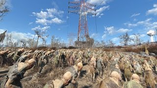 Fallout 4 Ghoul Horde VS Settlement [upl. by Marta]