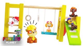 Paw Patrol Play on Swing Set Rescue at School [upl. by Marcile758]