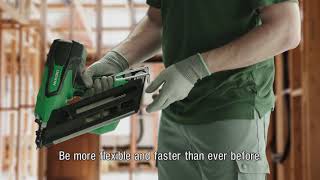 HiKOKI Lithiumion Nailer series Ergonomic powerful and much less maintenance [upl. by Anyak]