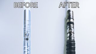 HOW TO TURN YOUR 90 LIGHTSABER INTO A 500 LIGHTSABER WEATHERING TUTORIAL [upl. by Carrissa]