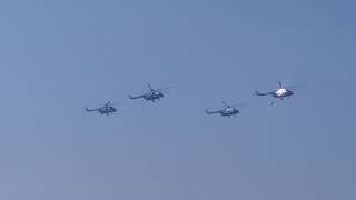 Sri lanka 70th Independence day SL Air Force action Kaffir jet and helicopters [upl. by Glaser]