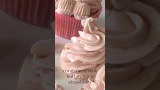 Condensed Milk Buttercream Strawberry Frosting [upl. by Chasse]