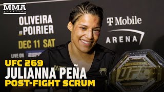 Julianna Pena Targets Valentina Shevchenko Germaine de Randamie Rematches  UFC 269  MMA Fighting [upl. by Eiroj587]