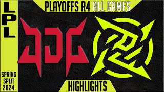 JDG vs NIP Highlights ALL GAMES  LPL Spring 2024 Upper R4 Playoffs  JD Gaming vs Ninjas In Pyjamas [upl. by Clarkson]