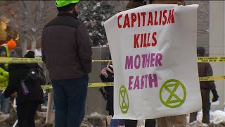 4 arrested in Cherry Creek following climate change protest [upl. by Olonam595]