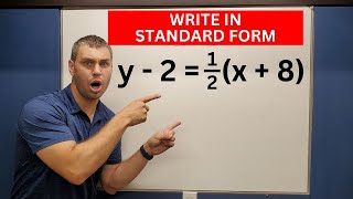 Write Equation in Standard Form ‐ Point Slope to Standard Form [upl. by Brooking]