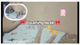 CLEANING DESK ✨ with mee 😼🙌  ASMR 🎀 subscribe ⭐ asmrvideo cleaning 4u [upl. by Bryon]