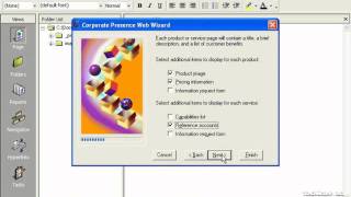 FrontPage Tutorial Using Web Site Wizards amp Templates2000 Microsoft Training Lesson 22 [upl. by Kerin]