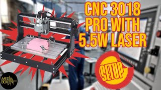 CNC 3018 Pro Router Machine with 55W Laser  lets put it together [upl. by Penelope414]