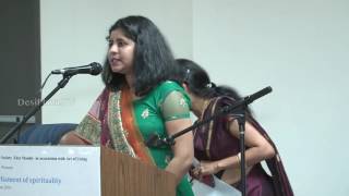 Koshali chanting OM mantra at The Parliament of spirituality” at DFW Hindu TempleIrvingTexas [upl. by Lrem]