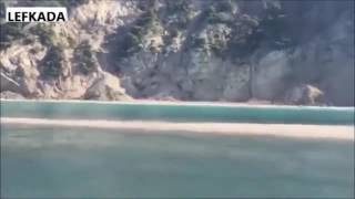 Earthquake Video In Lefkada Egremni Beach Greece [upl. by Oilisab]