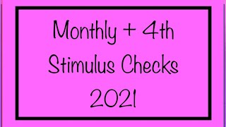 Monthly Recurring Stimulus Checks 4th Stimulus Check Update [upl. by Adym]