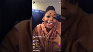 Nafessa Williams Instagram live 10232018 [upl. by Oab]