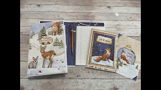 STAMPERIA WINTER VALLEY NOTEBOOK TUTORIAL  SHELLIE GEIGLE  JS HOBBIES AND CRAFTS [upl. by At879]