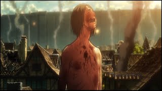 Colossal Titan Appears and Smiling Titan Eats Erens Mother ENGLISH DUB FULL SCENE [upl. by Cotter842]