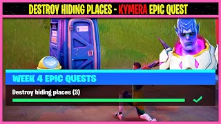 Destroy hiding places 3  Fortnite KYMERA Epic Quest [upl. by Arval]