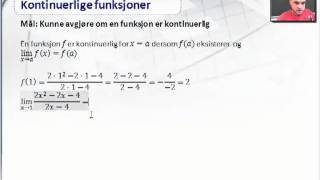 kap 72  Kontinuerlige funksjoner [upl. by Euqinommod760]