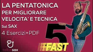 SAX La pentatonica per migliorare velocità e tecnica 4 esercizi  PDF [upl. by Aneleairam]