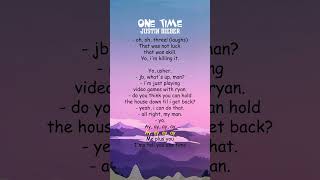 Justin Bieber  One Time Lyrics shorts [upl. by Nnaecyoj]