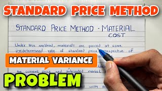 Standard Price Method  Store Ledger Account Problem  BCOM  BBA  By Saheb Academy [upl. by Ennaul547]