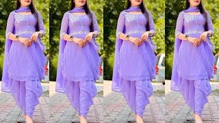 💜💜 Dhoti Salwar Suit Design  🥰 लेटेस्ट 🌸सलवार डिजाइन 💕 Afghani Salwar Design  Dhoti Frock Design [upl. by Nofets]