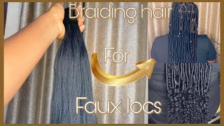 HOW TO  LONG BOHEMIAN FAUX LOCS USING BRAIDING HAIR  NO CROCHET NEEDLE  TOSTOS TV [upl. by Meakem]