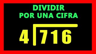 ✅👉 Como Dividir por 1 Cifra y 3 Dividendo [upl. by Radborne249]